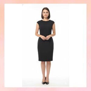 Banana Republic Black Cap Sleeve Sheath Dress - Professional Workwear - Size 8